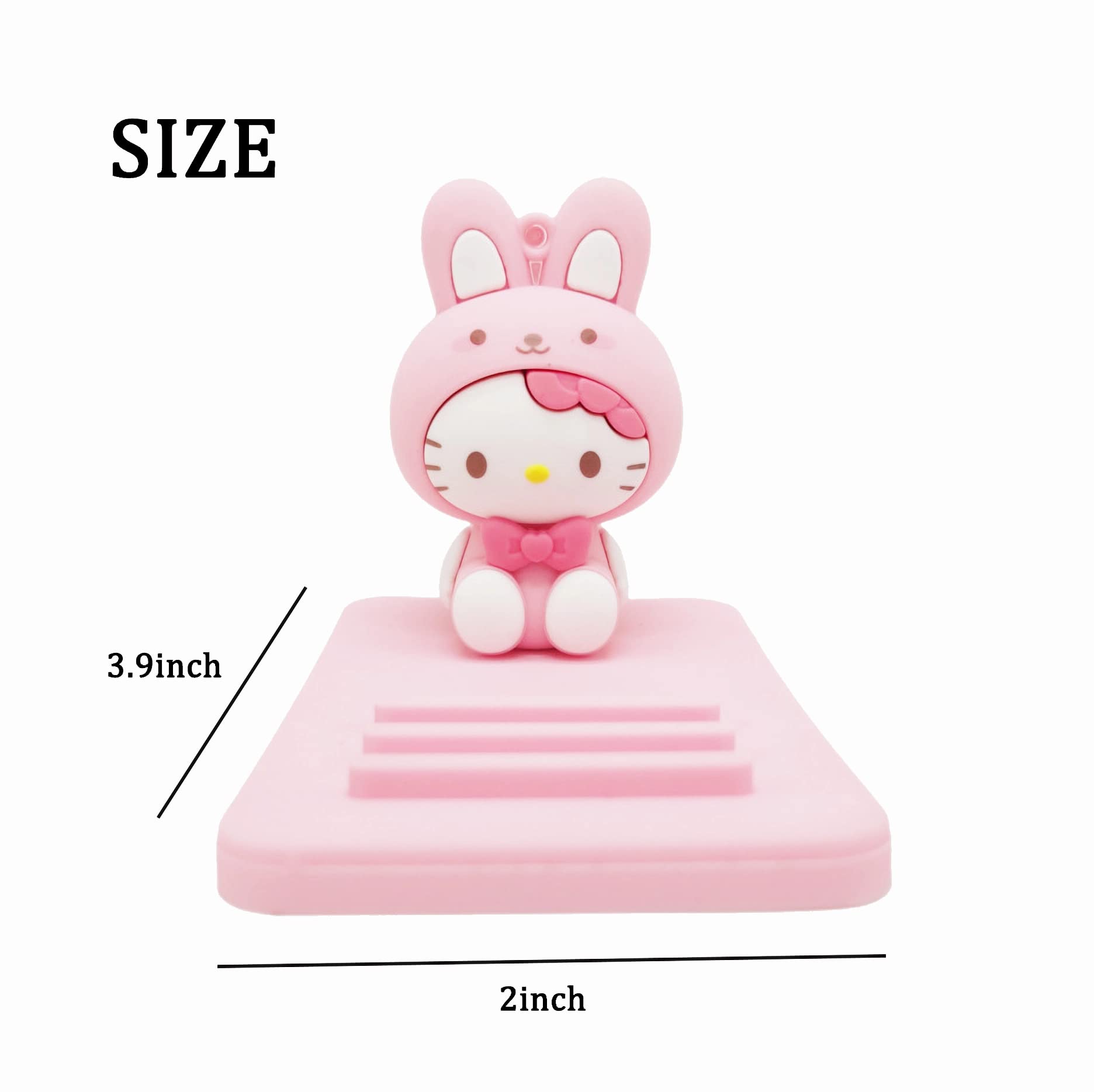 Sicpfuj cute portable phone stand for desk, adjustable cell phone holder for girls compatible with all mobile phones.