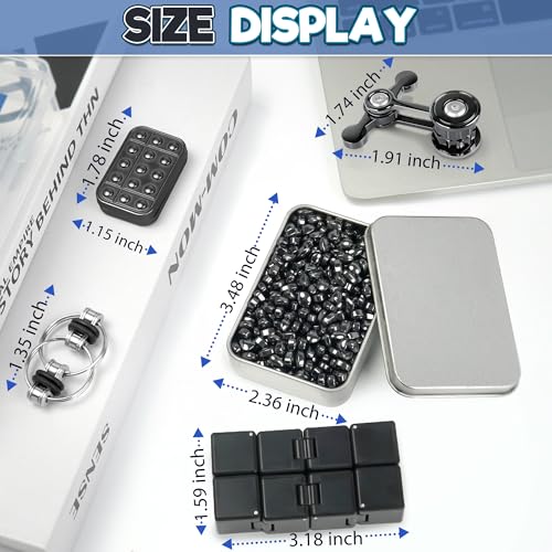 5 Pcs Fidget Toys for Adults & Teens Magnetic Putty Beads Cool - Product Imagery