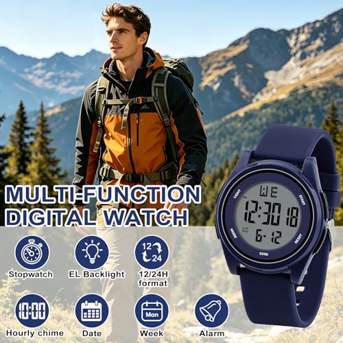 Juboos Digital Watch Men Women 50M Waterproof Sports Military - Product Imagery