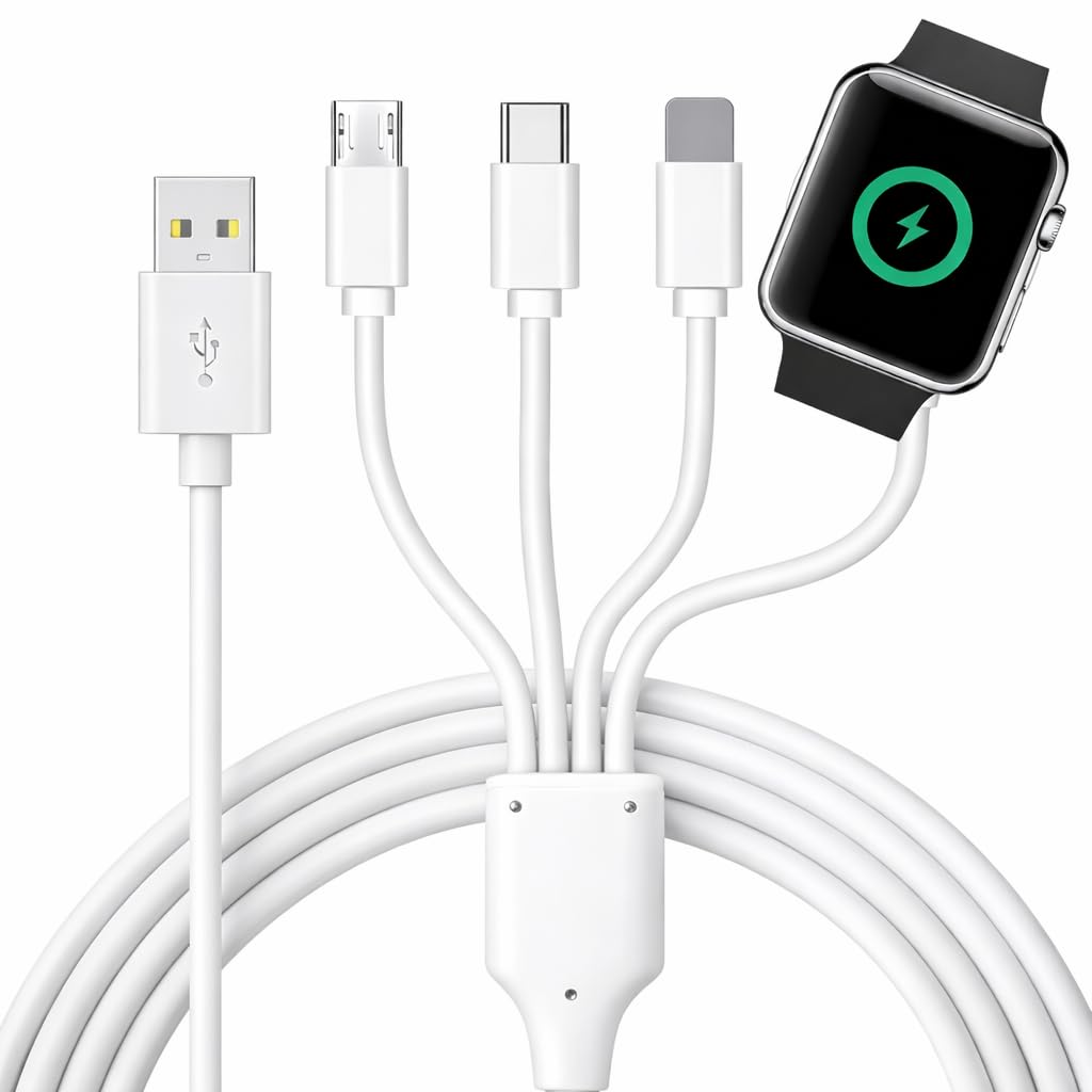 TOP-UP 4 in 1 Watch & Phone Charger Cable – Travel Essentials Multi Ch - View 2