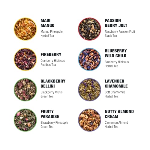 Tiesta Tea - Top 8 Favorites Sampler Set, Loose Leaf, Up to 80 - Product Imagery