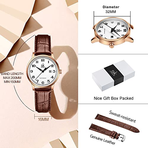 SHENGKE SK Classic Business Women Watches with Stainless Steel - Product Imagery
