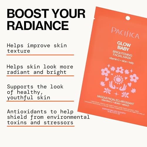 Pacifica Sheet Face Mask - Glow Baby Brightening Facial Mask - Product Imagery