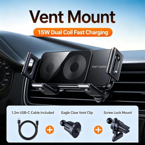 High Intelligent Mobile Phone/Pad Holder, Wireless Rotating Car - Product Imagery