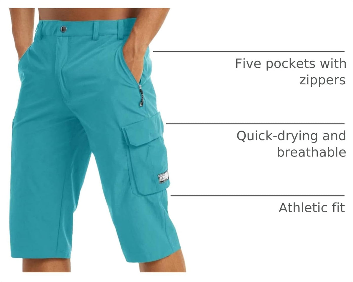 MAGCOMSEN Men s Workout Gym Shorts Quick Dry 3 4 Capri Pants - MAGCOMSEN Official Imagery - 5