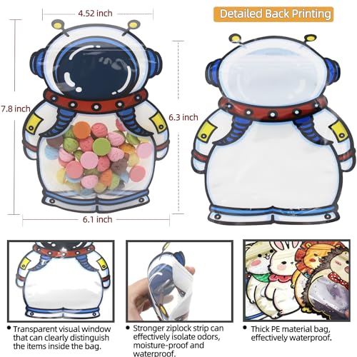 20 Pack Goodie Bags Cartoon Astronaut Candy Treat Bags Small - Product Imagery