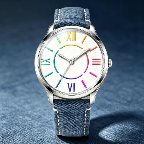 Bisley Fashion Analog Watch for Women Colorful Roman Numerals - Product Imagery
