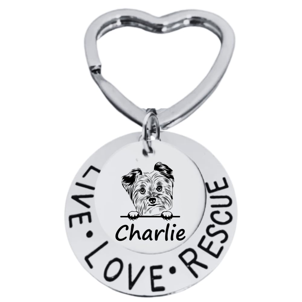 Infinity Collection Personalized Dog Rescue Keychain – - Product Imagery