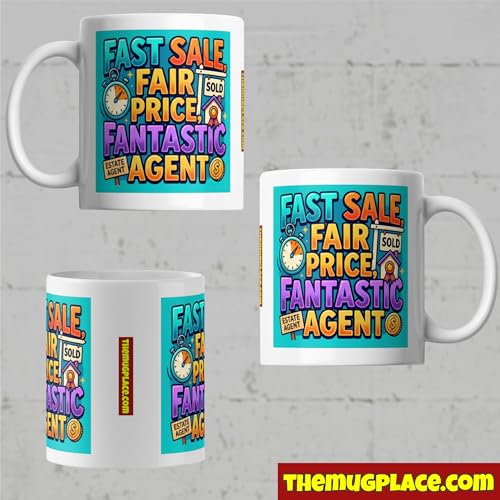 Fast Fair Fantastic Agent Mug - Estate Agent Appreciation Coffee - Product Imagery