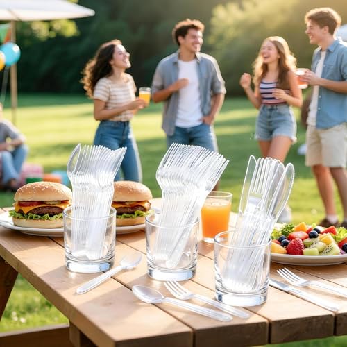 360 Count Extra Heavy Duty Plastic Silverware Disposable - Product Imagery