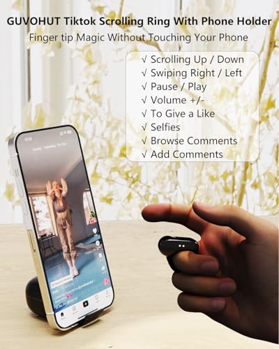 Remote Control for TikTok,Air Finger Ring Mouse with Touchpad, - Product Imagery