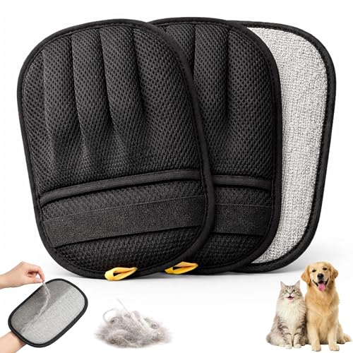 Wolfster Pet Hair Removal Gloves for Dogs & Cats - 2PCs - Product Imagery