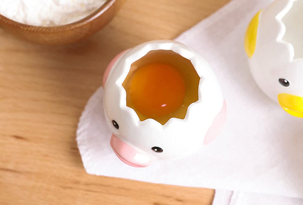 AMZWISH LuoCoCo Cute Egg Separator, Ceramics Vomiting Chicken Egg Yolk - View 2