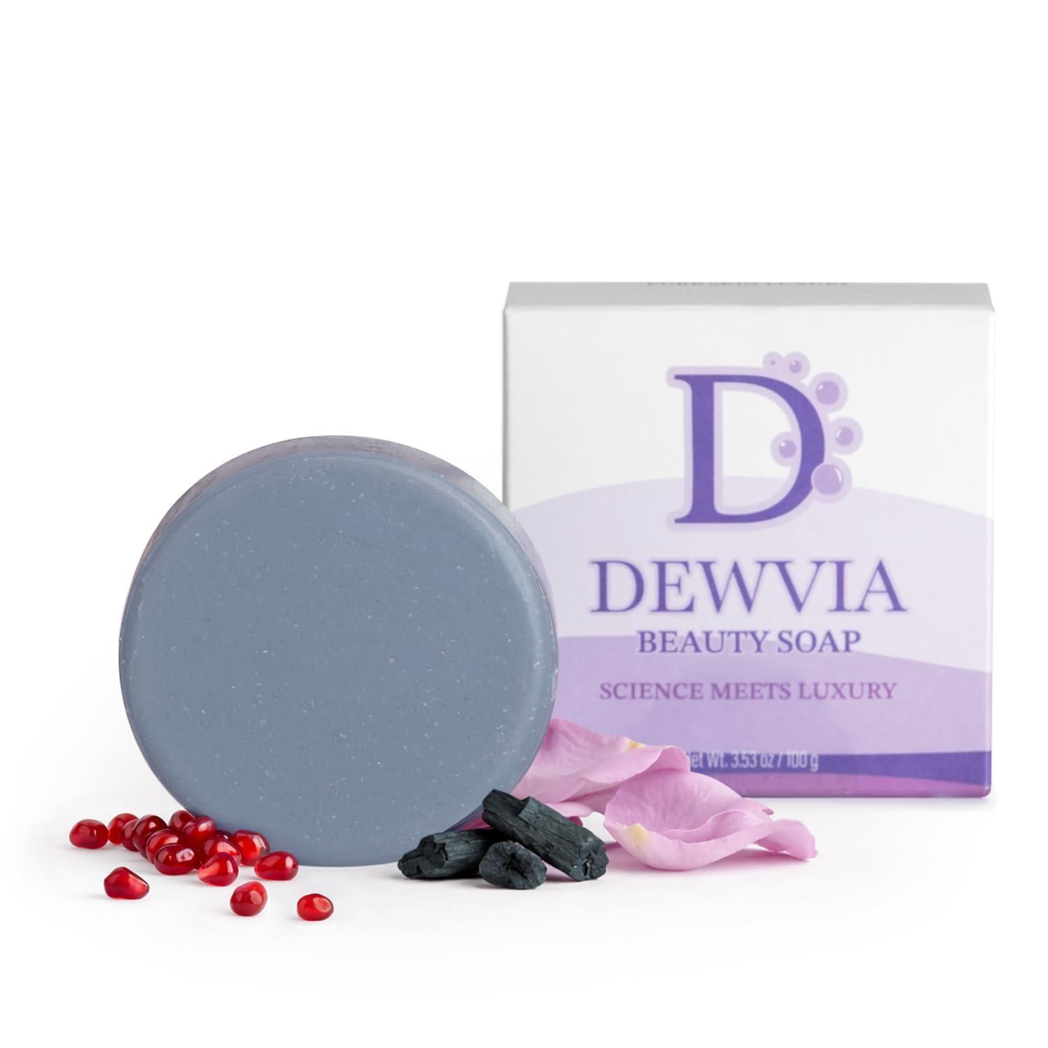 4-in-1 Facial Soap Bar Cleanser, Korean Skincare Face Cleansing - Dewvia