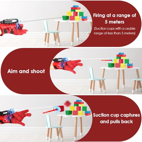 Xohny Spider Web Shooters with Glove for Kids Cosplay Party Favor - Product Imagery