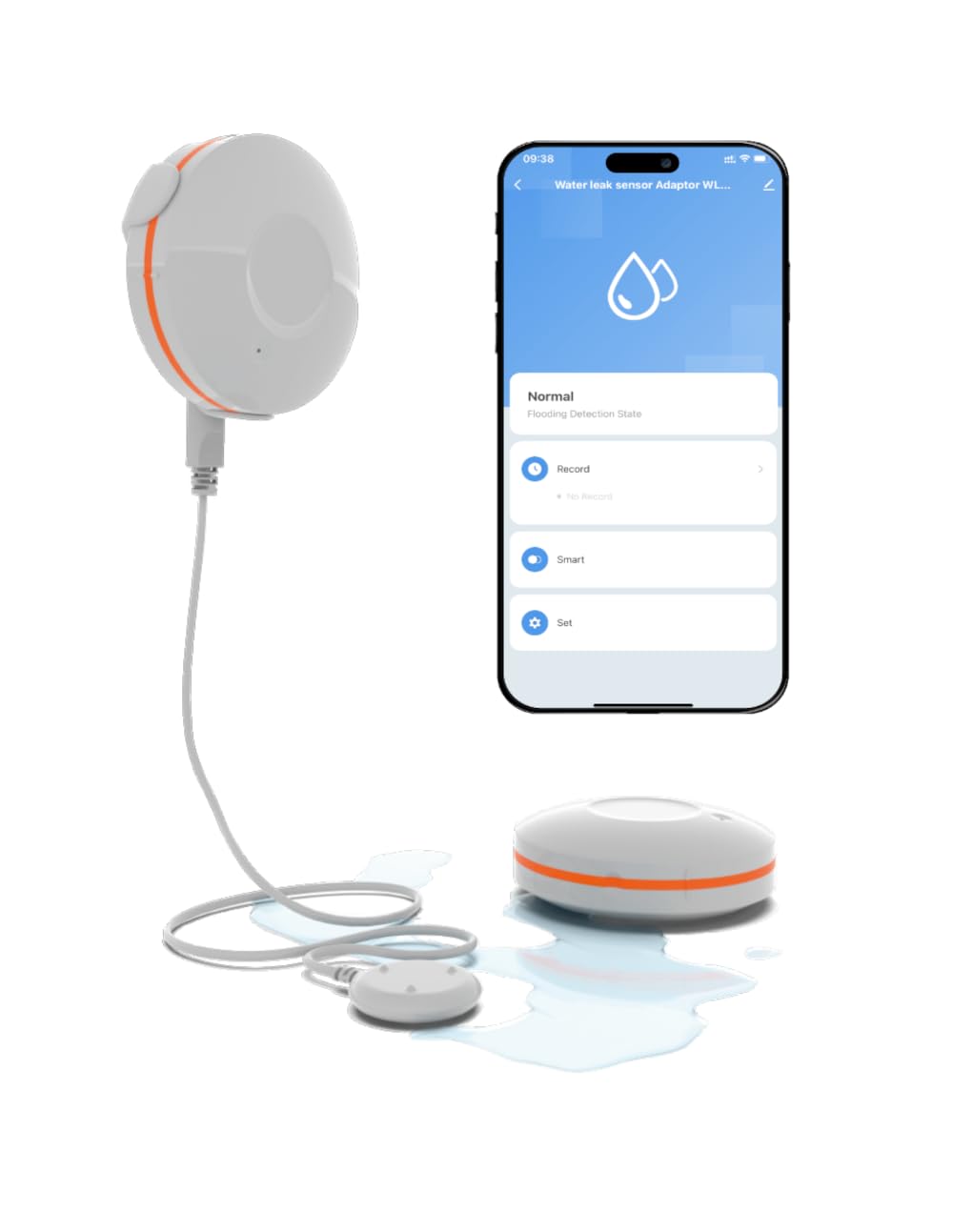 Smart Zigbee Water Sensor Alarm Leak Detector for Home - ADAPTOR Official Imagery - 1