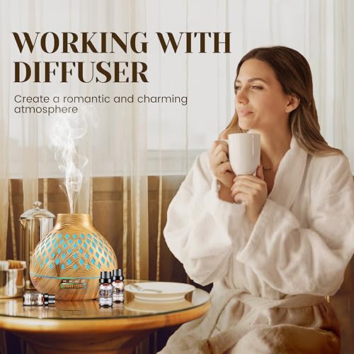 Hotel Diffuser Oils Gift Set - 6x10ML Luxury Fragrance Oil - Product Imagery