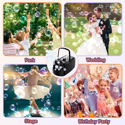 Bubble Machine, Automatic Bubble Blower Maker for Kids or - Product Imagery
