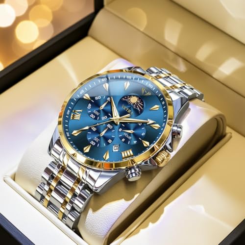 Vetra Watch for Men Skeleton Business Dress Stainless Steel - Product Imagery
