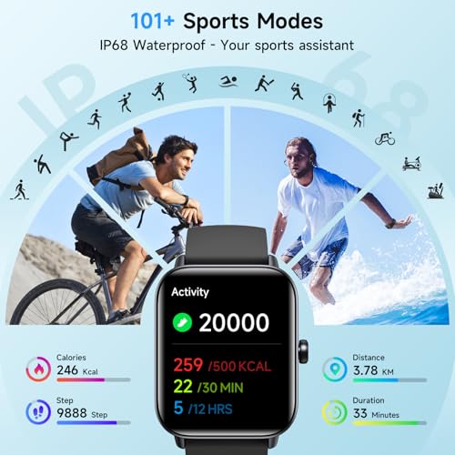 Smart Watches for Men Women, Alexa Built-in, 1.8" Smartwatch - Product Imagery