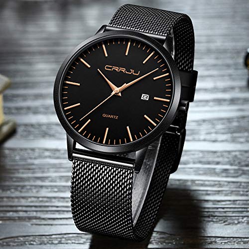 CRRJU Men's Minimalist Casual Luxury Auto Date Watches Fashion - Product Imagery