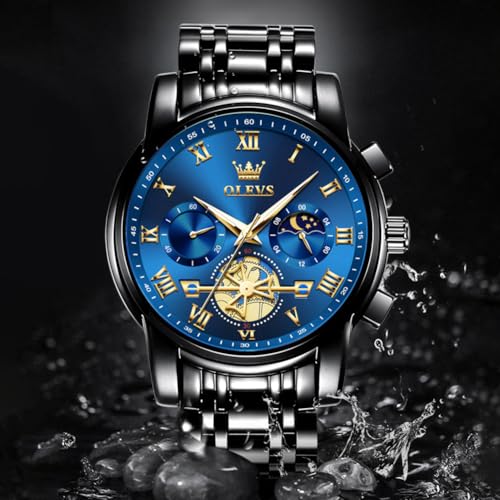 OLEVS Luxury Waterproof Big Face Stainless Steel Multifunction - Product Imagery