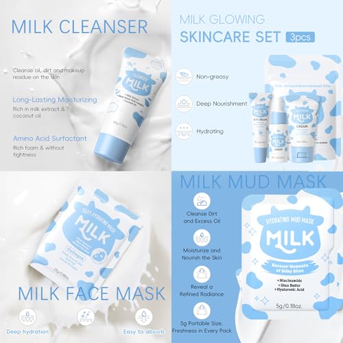 Milk Kids Skincare Sets for Girls 8-10 Birthday Christmas Gifts - Product Imagery