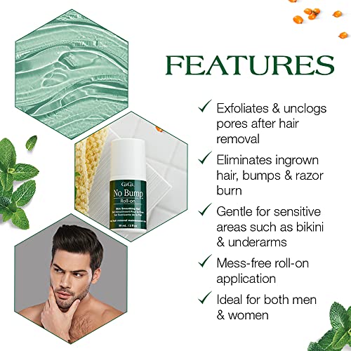 GIGI No Bump Roll-On – Ingrown Hair Treatment & Razor Bumps - Product Imagery