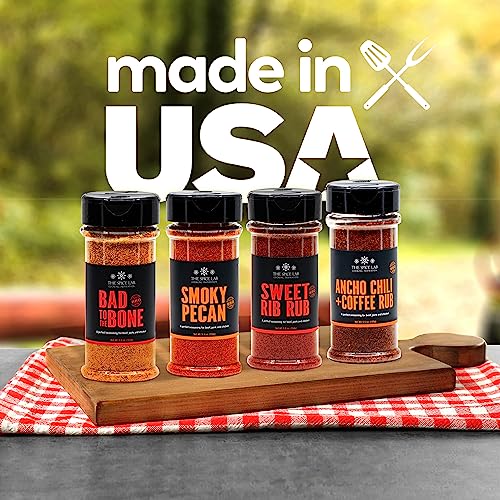 The Spice Lab Grilling Spices and Seasonings Gift Set Kit, 4 BBQ - Product Imagery