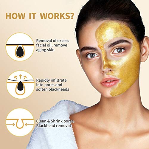 24k Gold Peel off Face Mask Blackhead Remover Mask Gold Facial - Product Imagery