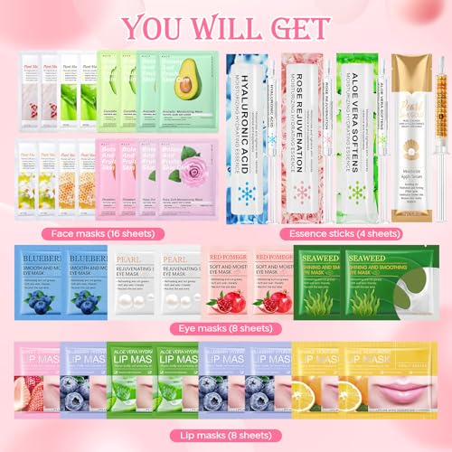 Gifts for Women Face Mask Skin Care Set 36 Pcs Teens Girl Gifts - Product Imagery