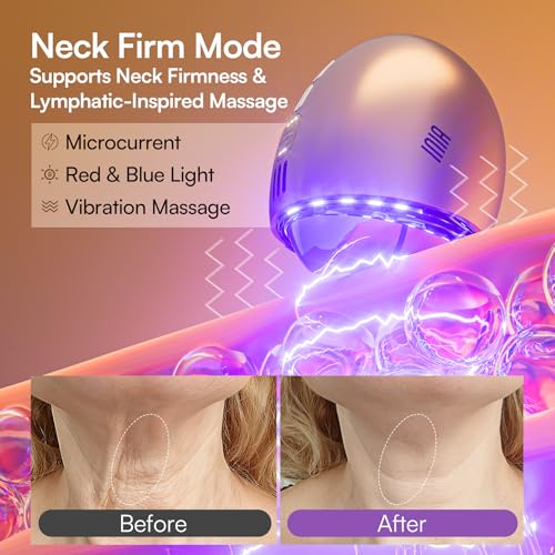 INIA 7-in-1 Red Light Therapy for Face and Neck Gua Sha Facial - Product Imagery