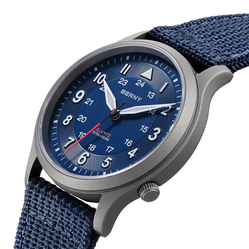 BERNY Titanium Field Watch for Men, Unisex Quartz 5ATM - Product Imagery