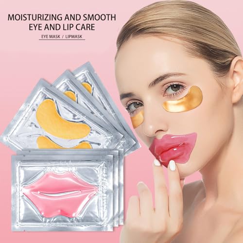 15 Pairs Eye Mask and 15 Pcs Lip Mask, Under Eye Patches and Lip - Product Imagery