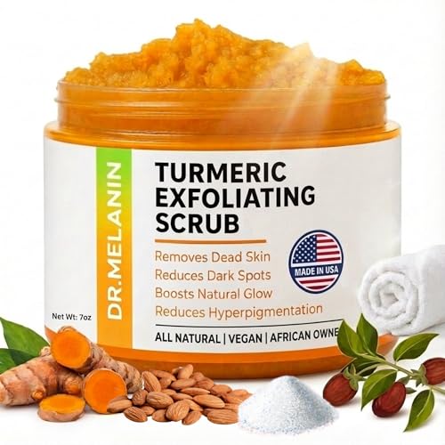 Turmeric Exfoliating Body Scrub for Uneven Skin Tone – Sea Salt - Product Imagery