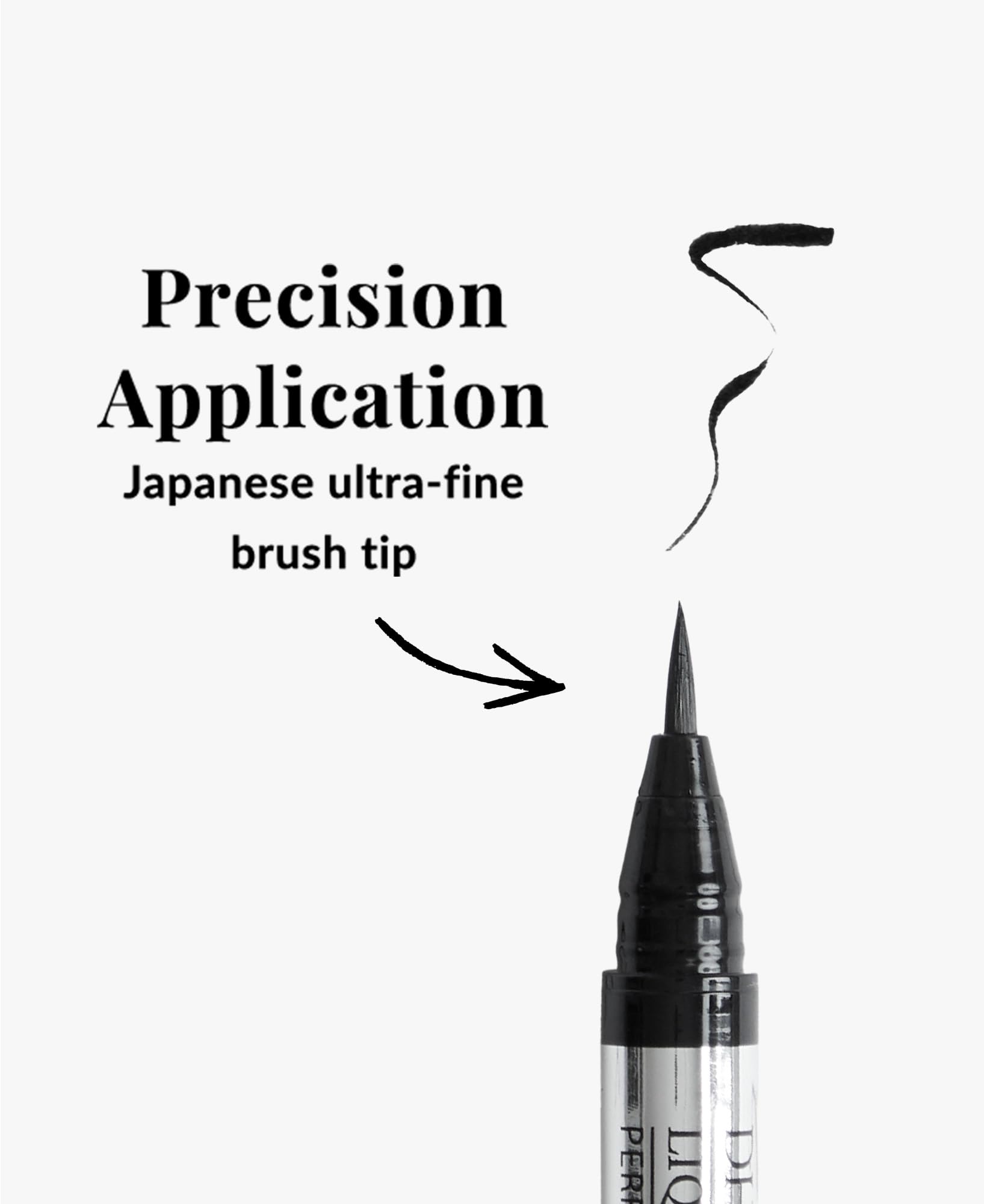 DHC Liquid Eyeliner EX, Long-wear, Water-Resistant, Fine Tip, Black, 0.01oz