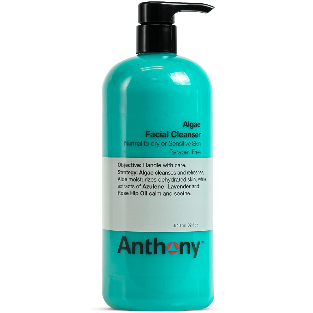 Anthony Algae Facial Cleanser, 8 Fl Oz. Contains Algae, Aloe - Anthony