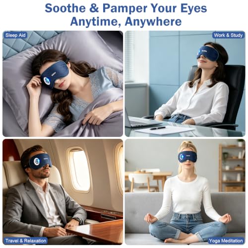 Eye Massager with Heat & Vibration, Reusable Gel Strip - Product Imagery