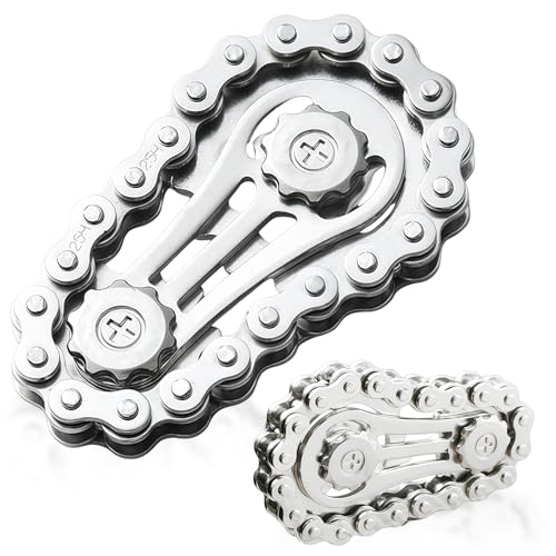 Metal Bike Chain Fidget , Sensory Stress Relief Tool for ADHD, - Product Imagery