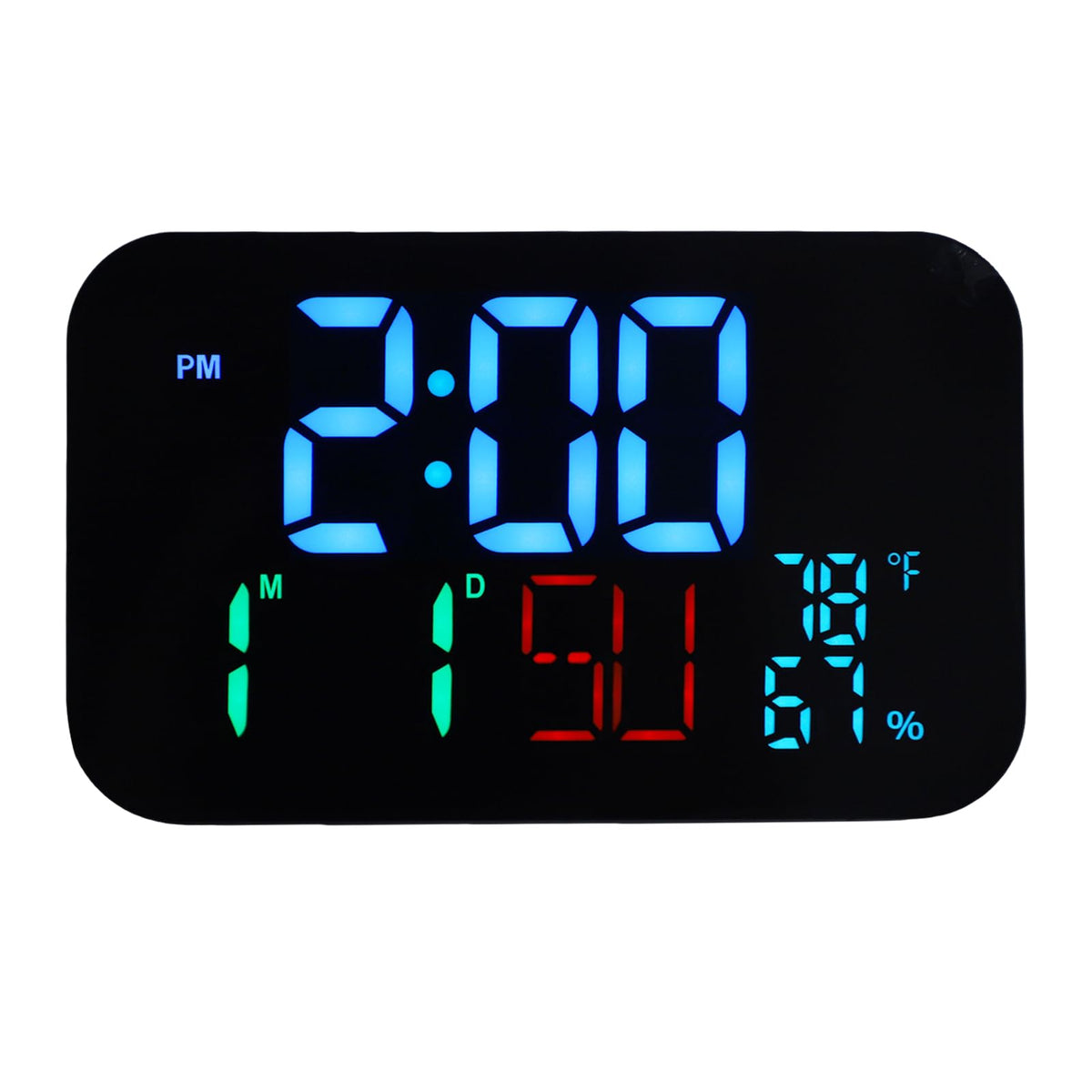 Smart Clock Real Time Time Date Weekday Display Large LED - ZAICOLER Official Imagery - 1