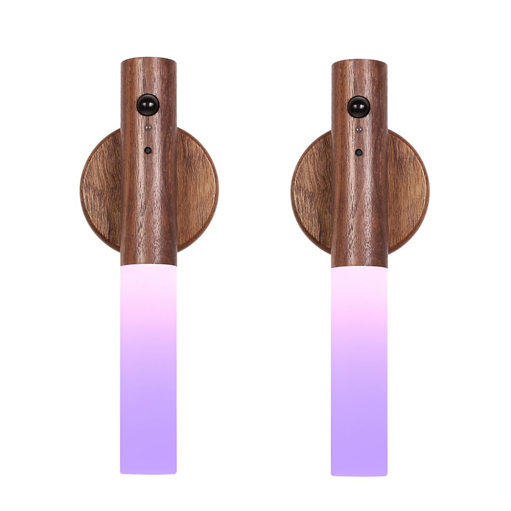 LANDGOO Wooden Motion Sensor Multicolor Night Lights - LANDGOO Official Imagery - 1