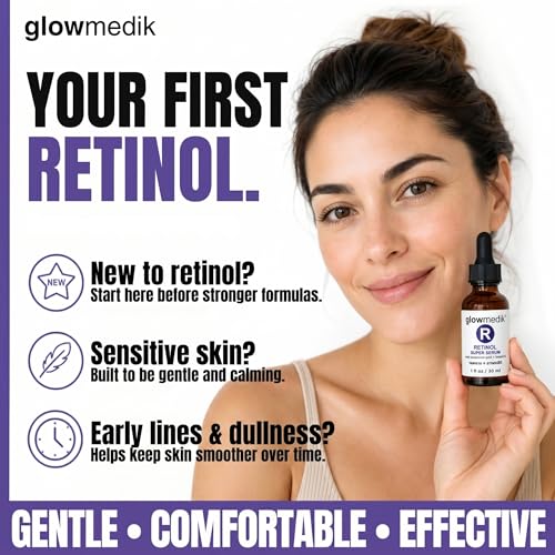 Retinol Booster Serum For Face with Hyaluronic Acid, Vitamin E & - Product Imagery
