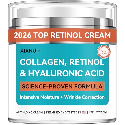 Retinol Face Cream with Collagen & Hyaluronic Acid - Anti Aging - Product Imagery