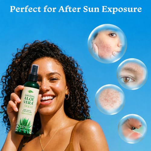 Green Leaf Naturals Aloe Vera Spray, After Sun Care for Face, - Product Imagery