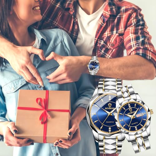 2PCS Valentines Couple Pair Watches Men and Women Luminous - Product Imagery