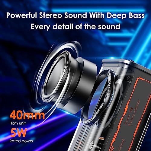 Portable Bluetooth Speaker with Lights, Transparent Wireless - Product Imagery