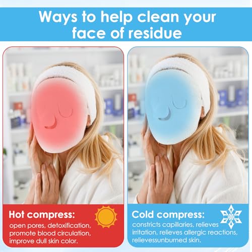 2 Pcs Face Masks Spa,Steam Mask,Face Towels Reusable Hot - Product Imagery