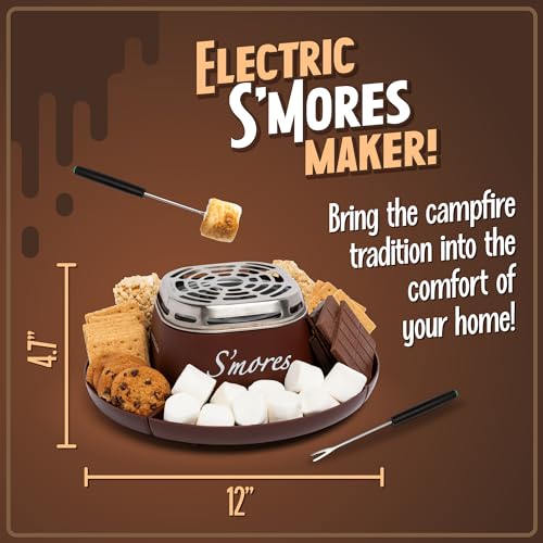 Nostalgia Tabletop Indoor Electric S'mores Maker - Smores Kit - Product Imagery