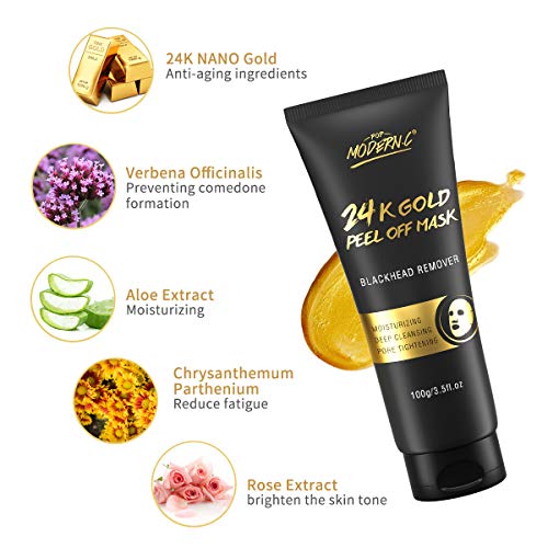 24k Gold Peel off Face Mask Blackhead Remover Mask Gold Facial - Product Imagery