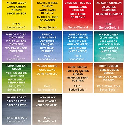 Winsor & Newton Professional Watercolor Paint Set, 12 Half Pan - Product Imagery